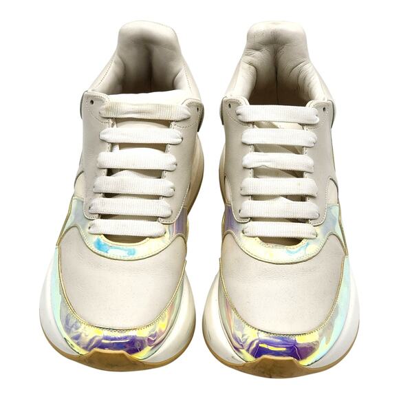 Alexander McQueen Leather Iridescent Trim Multi Sneakers EU 46 US 13 - Preowned main image 6